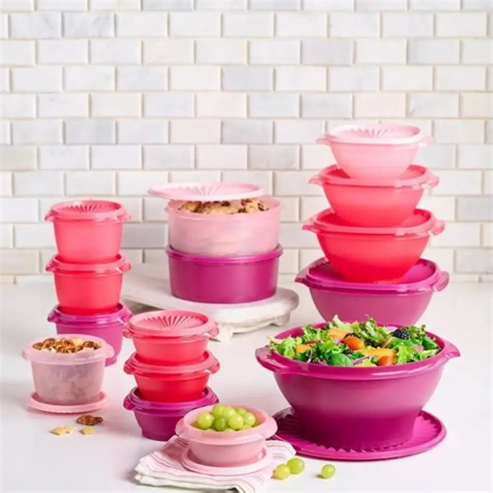 🔥BUY 2 GET 1 FREE!!!-🥣Tupperware Heritage Collection, 36-Piece Vintage Pastel Set (18 Containers + 18 Lids)
