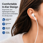 USB-C Headphones with Mic & Volume Control- HiFiStereo Earbuds for iPhone 1717 Pro/16/15, Samsung S25/S24/S23, Pixel 10/9, OnePlus & USB-C Phones