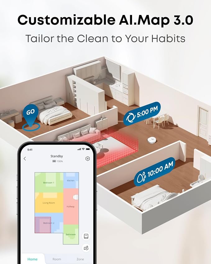X10 Pro Omni Robot Vacuum and Mop, Dual Mops, 12 mm Auto-Lift, White
