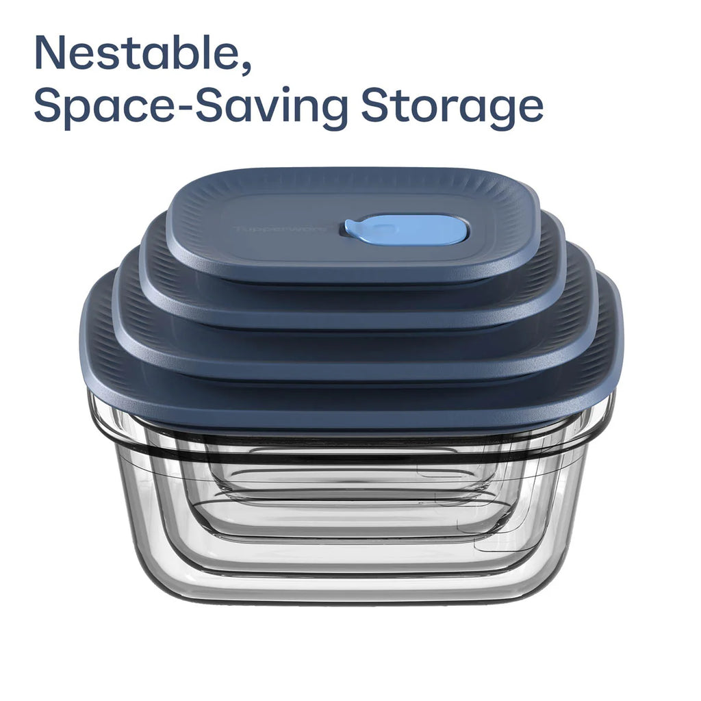 Voila�?Glass Food Storage Containers | Set of 4